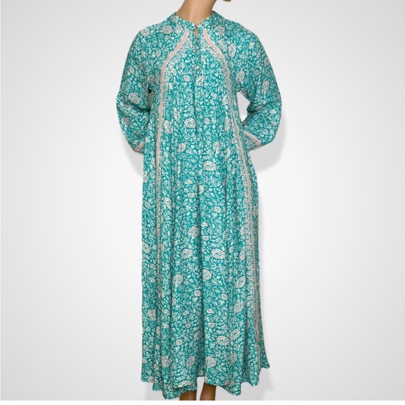 NEW NATALIE MARTIN Fiore Silk Maxi Dress - Amalfi Sea - Picture 9 of 16